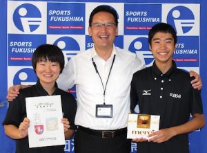 日独スポーツ少年団同時交流派遣団員帰国報告の写真